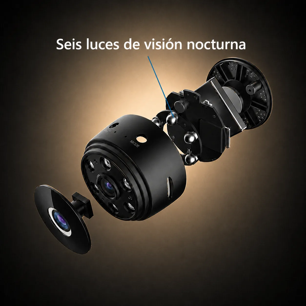 6 LEDs visión nocturna